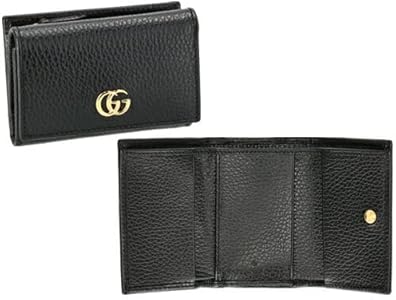 Amazon | [グッチ] 三つ折り財布 レディース GGマーモント ブラック