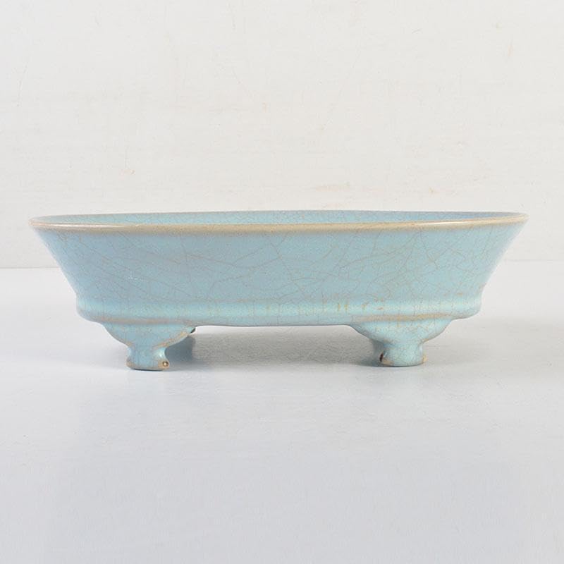 水盤 青磁 盆栽鉢 陶磁器 工芸品 水盤 青磁 盆栽鉢 陶磁器 工芸品