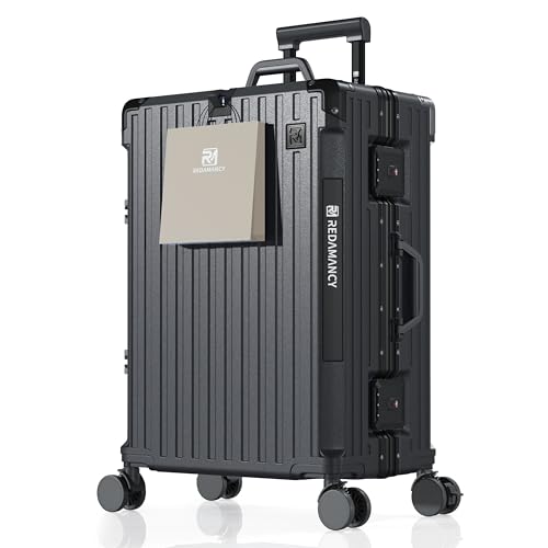 ストッパー付き フロントオープン スーツケース アルミフレーム」の