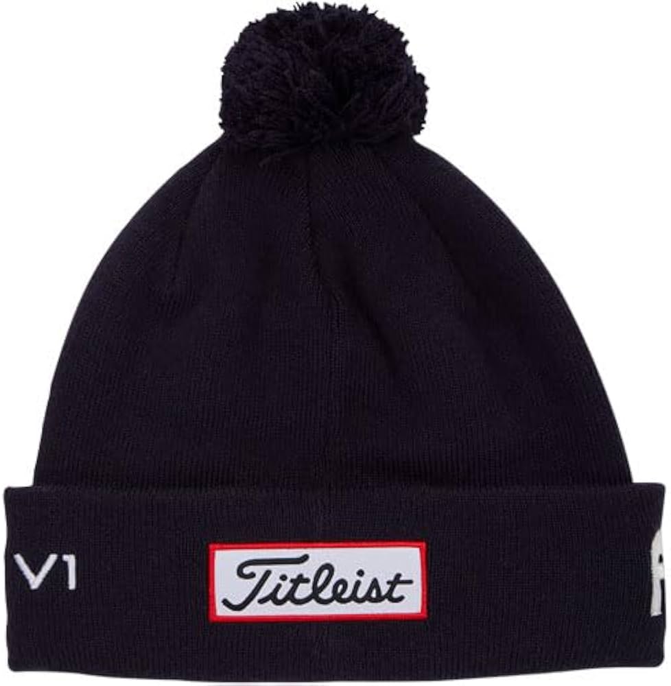 Amazon.co.jp: [タイトリスト] ツアーポンポン ビーニー ネイビー