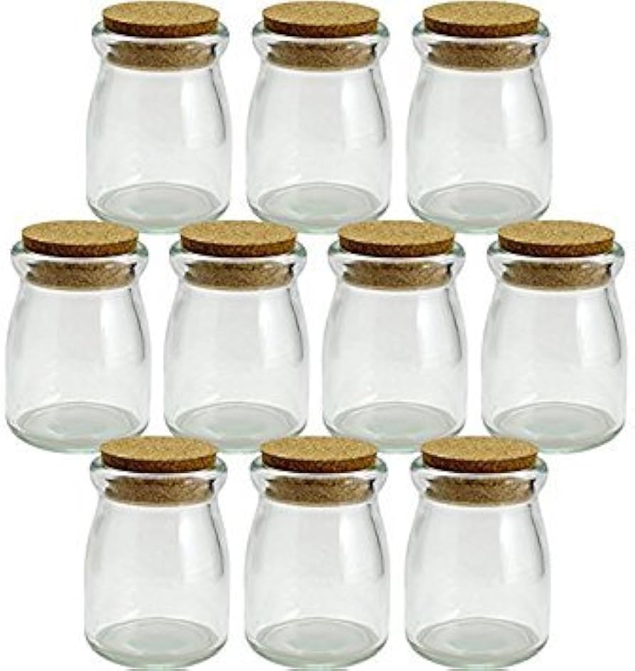 Amazon｜コルク瓶 ヨーグルト100 コルク付 100ml 〈45×40×15〉 -10本