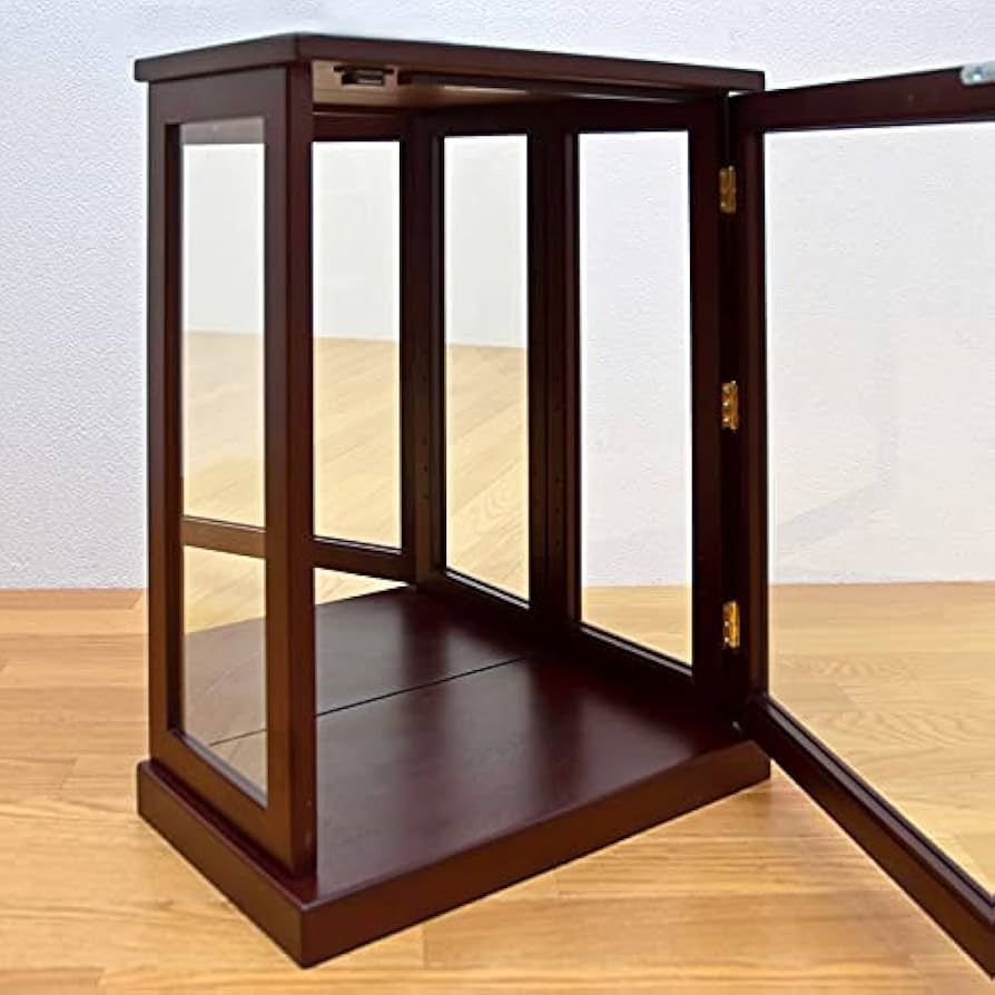 Amazon.co.jp: コレクションケース 縦型 幅45cm ミラー付 ダーク