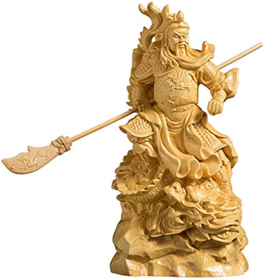 Amazon.co.jp: 関羽置物 三国志 関羽像 関帝像 関公像 立像 高級天然