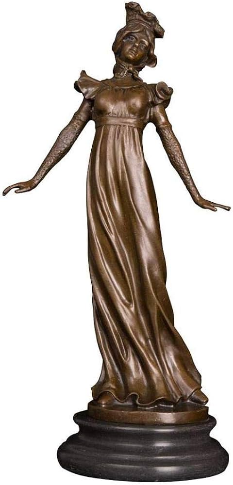 Amazon.co.jp: 彫刻頭の彫刻 ブロンズの服を着た女性像の彫刻ホテルの