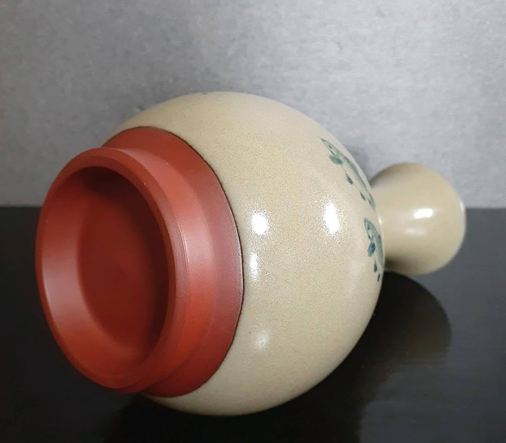 人間国宝佐渡無名異焼五代 伊藤赤水 造染付水藻に魚の図花入れ共箱