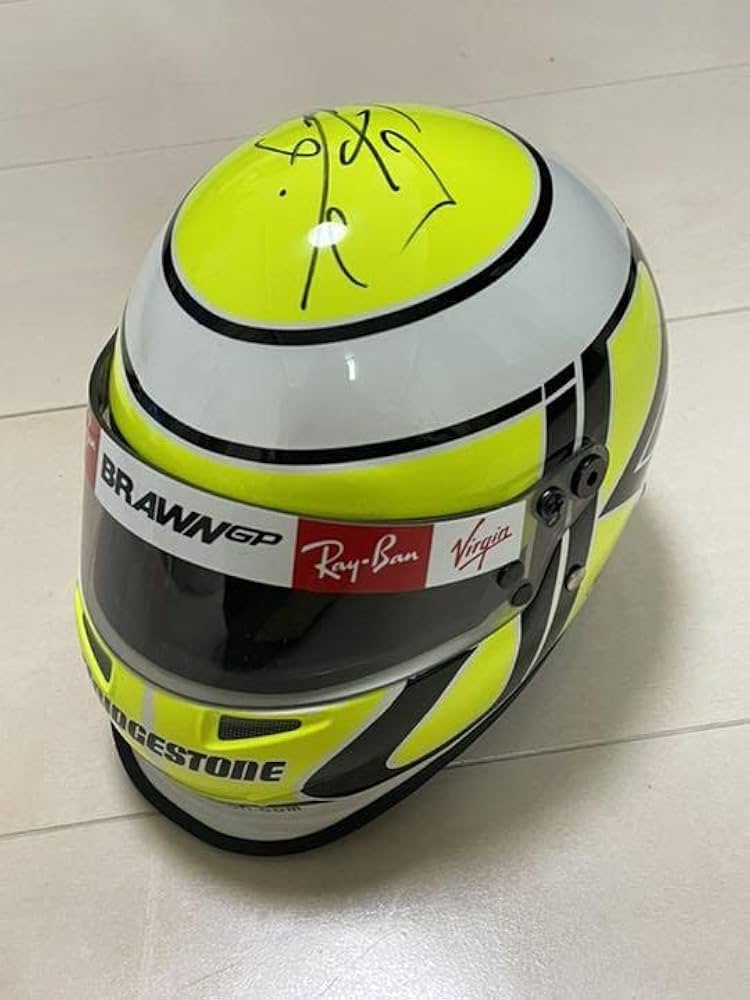 Amazon.co.jp: ジェイソンバトン サイン入り ヘルメット 12 ブラウンGP