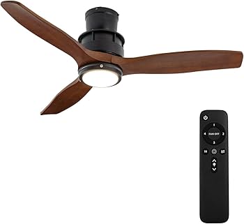 Amazon.co.jp : ぼん家具 シーリングファンライト LED一体型 天然木 調