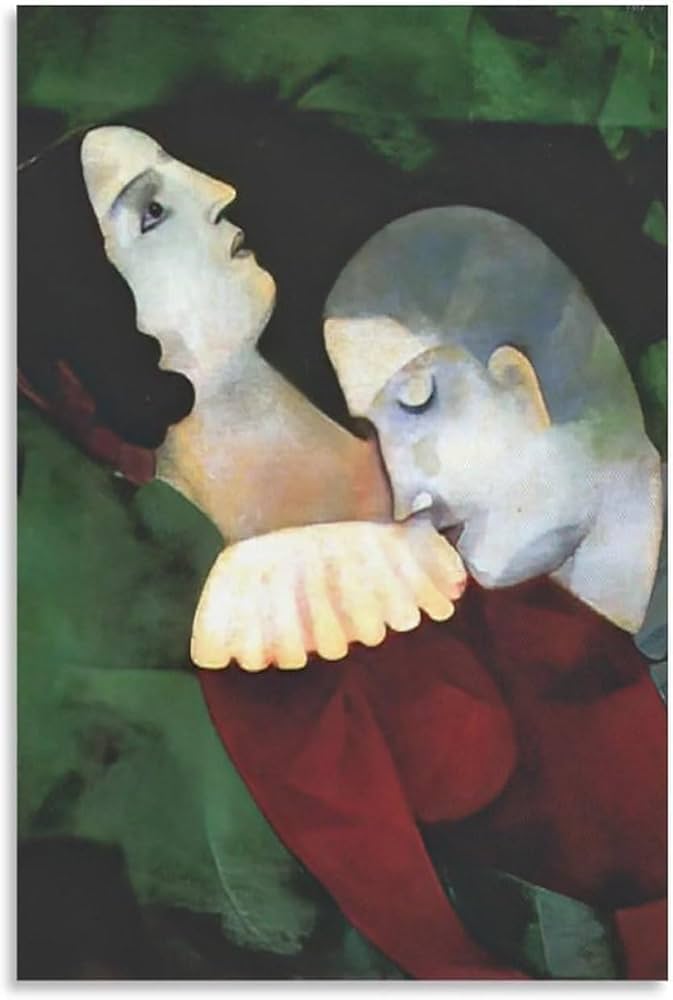 Amazon.co.jp: マルク・シャガールの名物ポスター《緑の恋人