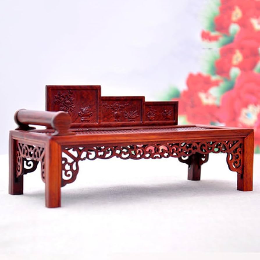 アンティーク家具 紅木家具 長椅子 3人がけ ベンチ 中国家具 チーク