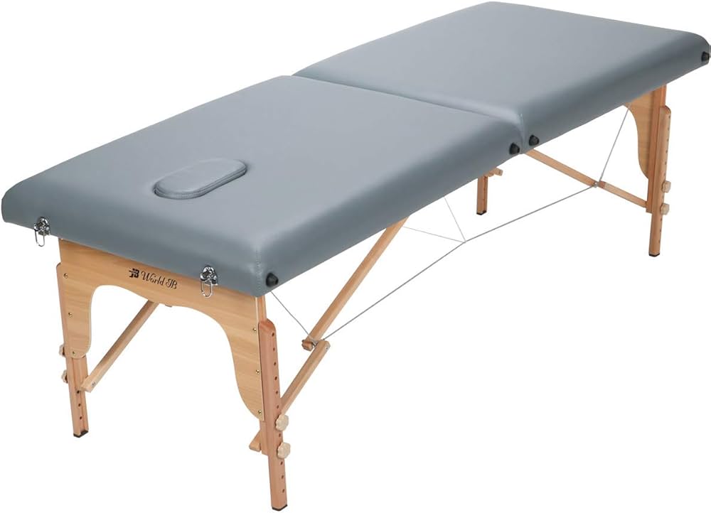 Amazon.co.jp: 軽量 折りたたみ マッサージベッド 木製・有孔 グレー