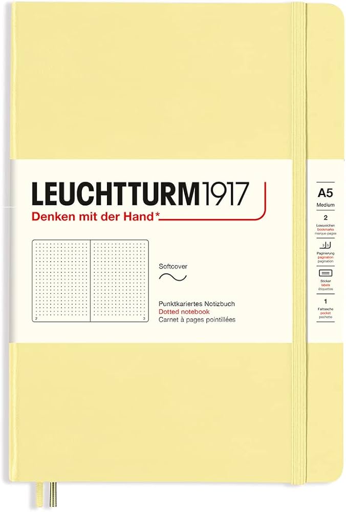 Amazon | ロイヒトトゥルム ノート A5 ドット方眼 ソフトカバー バニラ