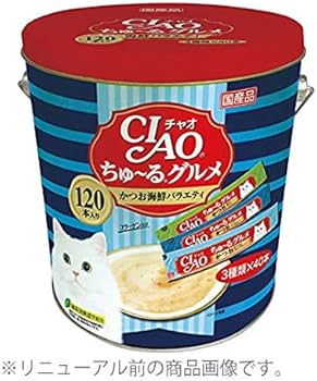 Amazon.co.jp: チャオ (CIAO) ちゅ~るグルメ かつお海鮮バラエティ 120