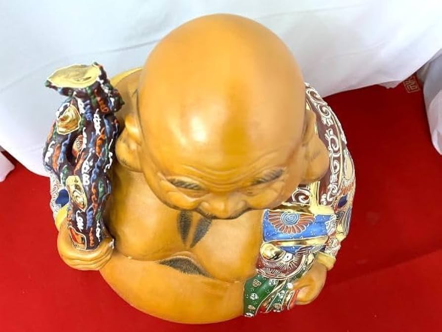 七福神像 陶器製 九谷焼 裏刺繍付き 七福神像 陶器製 九谷焼裏刺繍付き