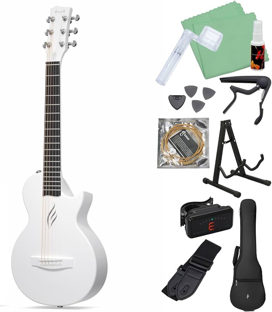 ENYA Nova Go Mini（白）カーボン複合材 ミニギター アウトドアに 期間