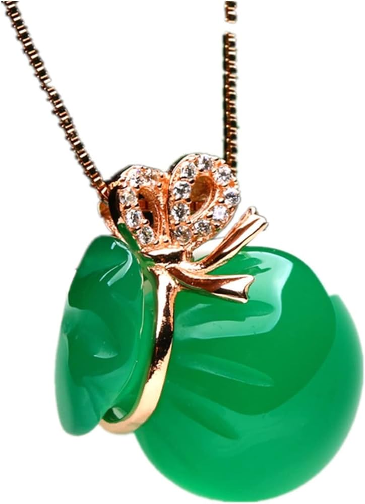 Amazon.co.jp: 天然翡翠ペンダントネックレス彫刻ラッキーお守り、翡翠