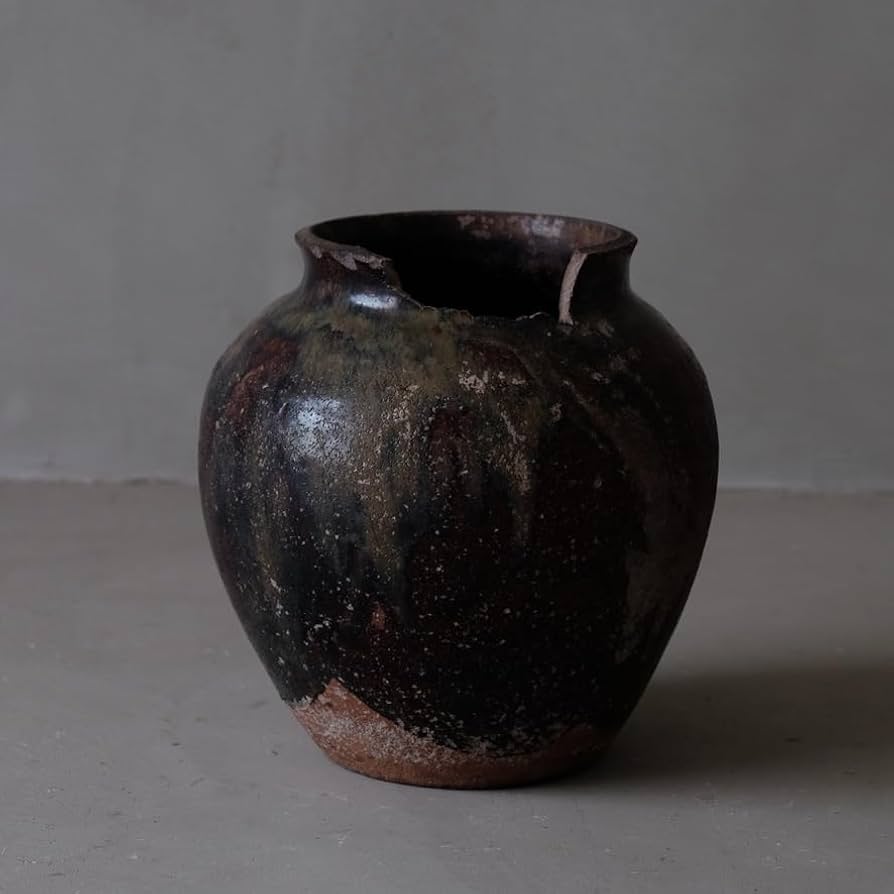 骨董品 壺 花瓶 窯焼 アンティーク 中古・骨董品】備前焼 壺 花瓶 日本