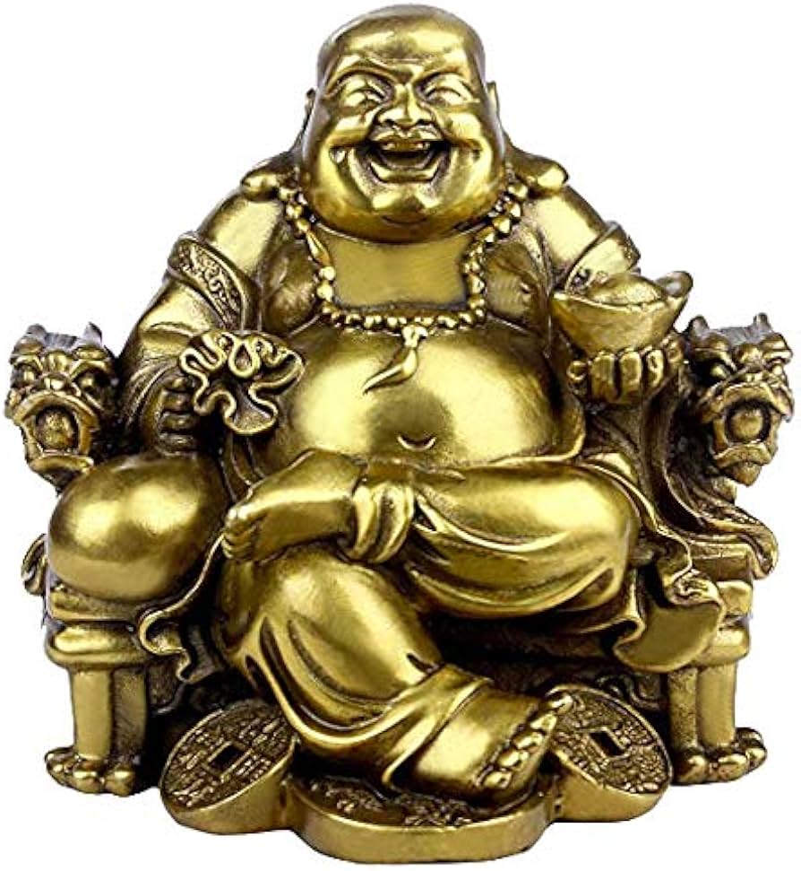 Amazon.co.jp: 布袋様 布袋が玉座を坐ている ほてい 七福神 招財 風水
