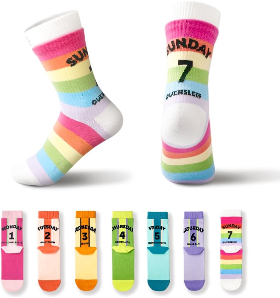 Amazon | [GOGC] 靴下 7足セット レディース 曜日別デザイン Weekly