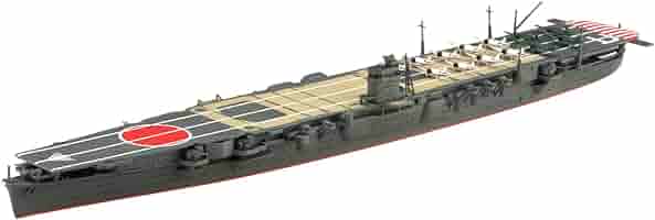 葛城 日本海軍空母 迷彩緑色 アオシマ1/700ウォーターライン ジオラマ