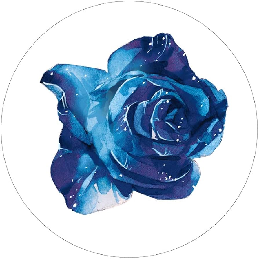 海外PETマステ 青バラ 花柄5本