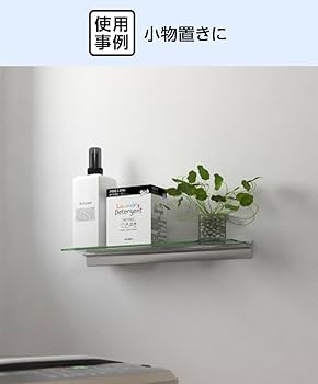 Amazon.co.jp: 壁掛け棚 ガラスシェルフ(レールタイプ) 強化ガラス