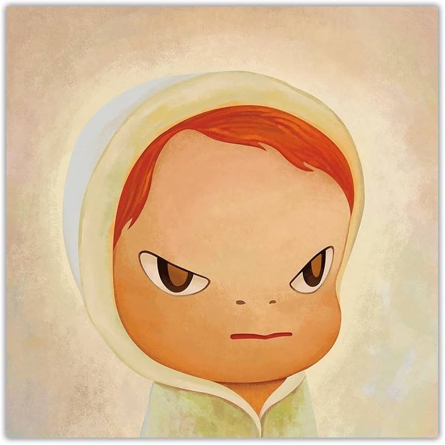 Amazon.co.jp: 奈良美智ポスターかわいい人形ウォールアート奈良美智