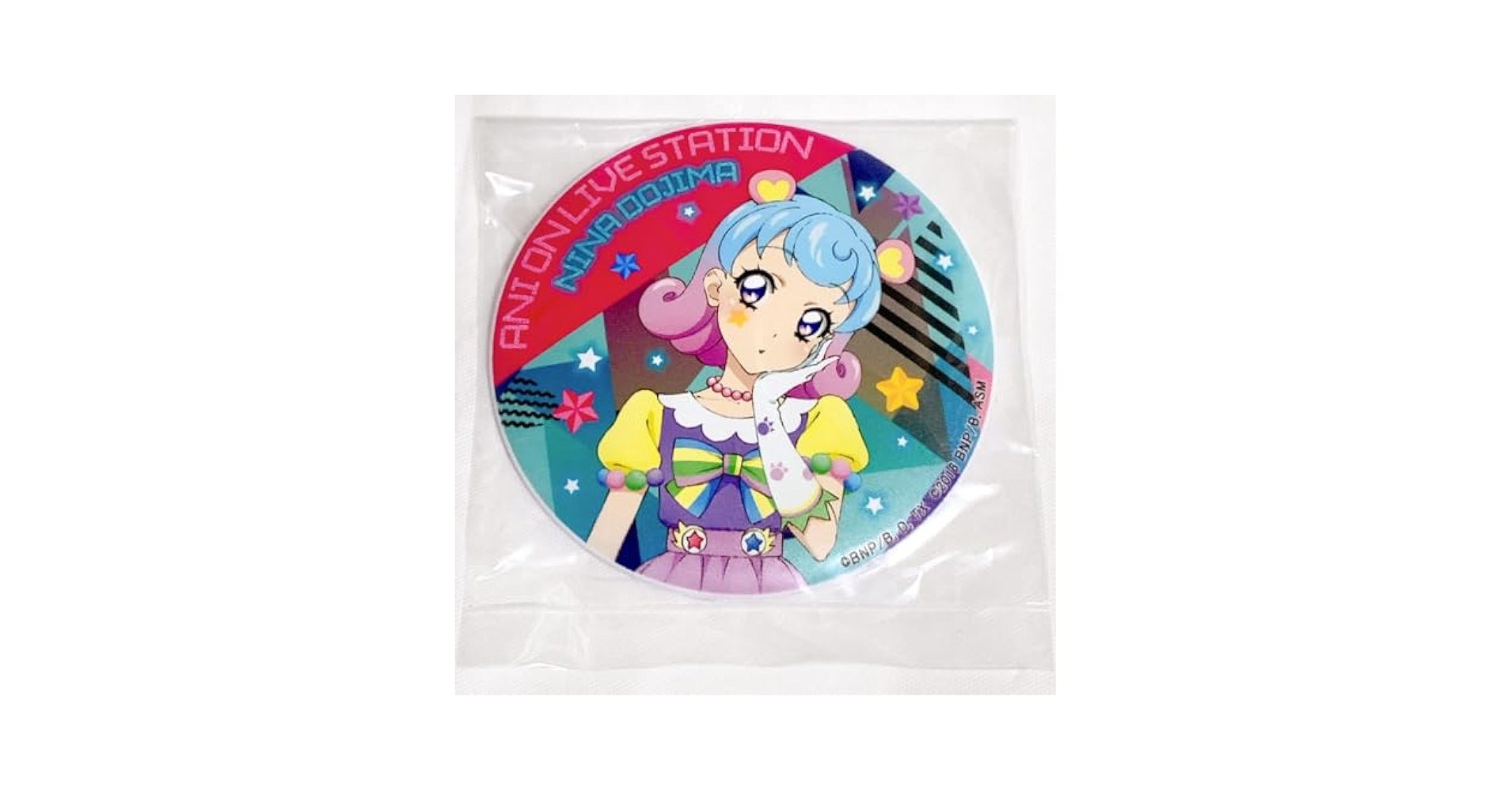 堂島ニーナアニオンマグバッジアニON アイカツスタイルサインハンカチ