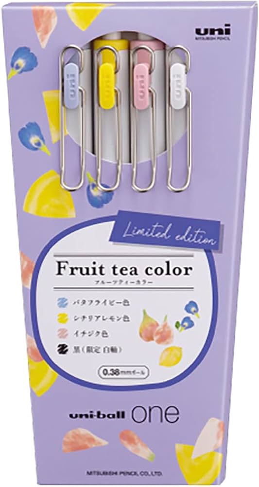 Amazon | 三菱鉛筆 ユニボール ワン フルーツティーカラー4色セット F