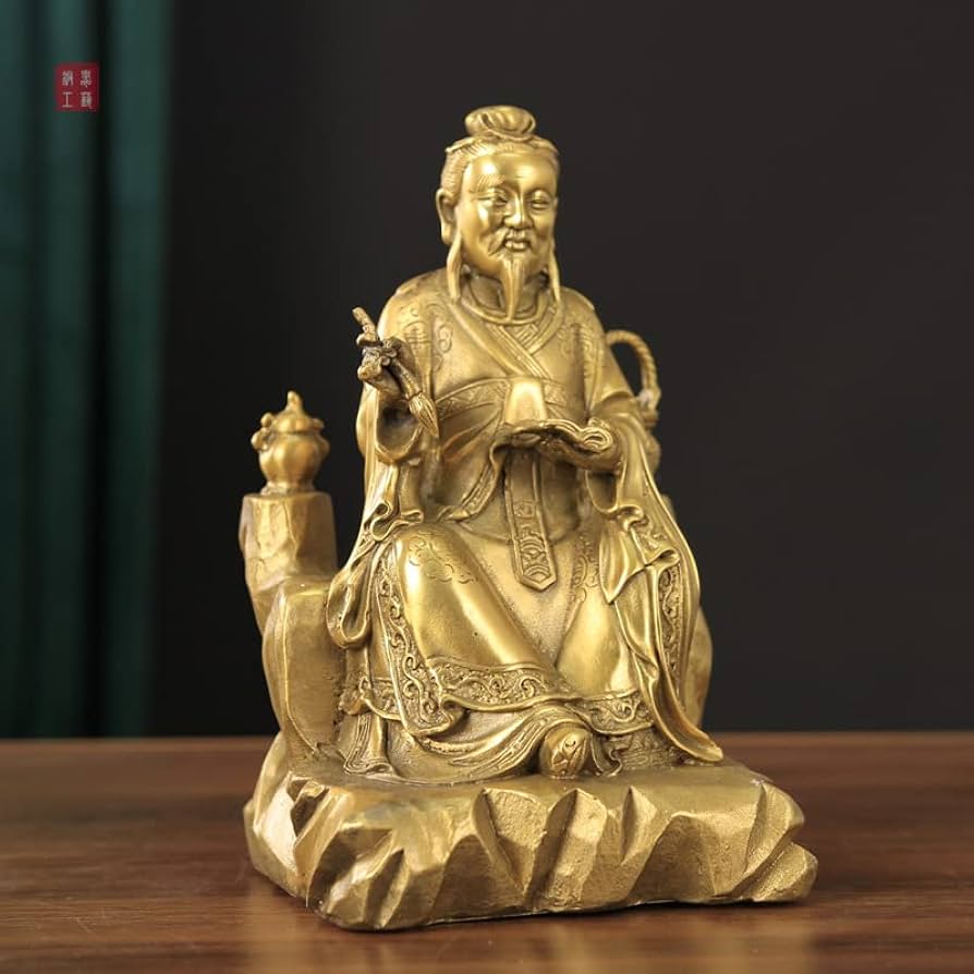 Amazon.com: 纯铜神医华陀神像摆件中医馆药店孙思邈华陀药王医圣供奉铜