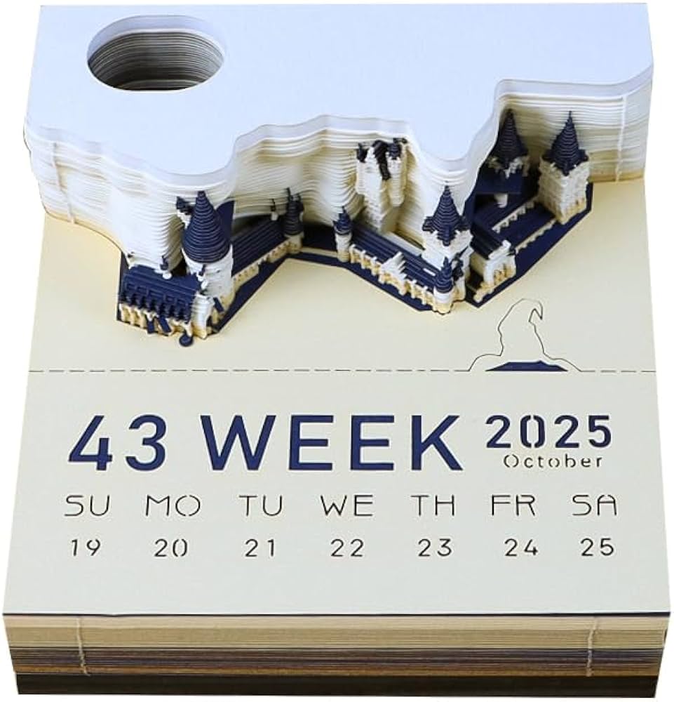 Amazon | HXCQYGL 3Dカレンダーメモパッド 2026 デスクカレンダー 3D