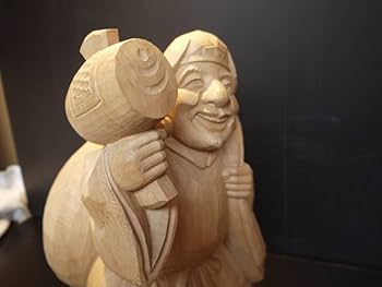 Amazon.co.jp: 讃岐一刀彫 木彫 近藤宏:作 「大黒」 木製彫刻 大黒様