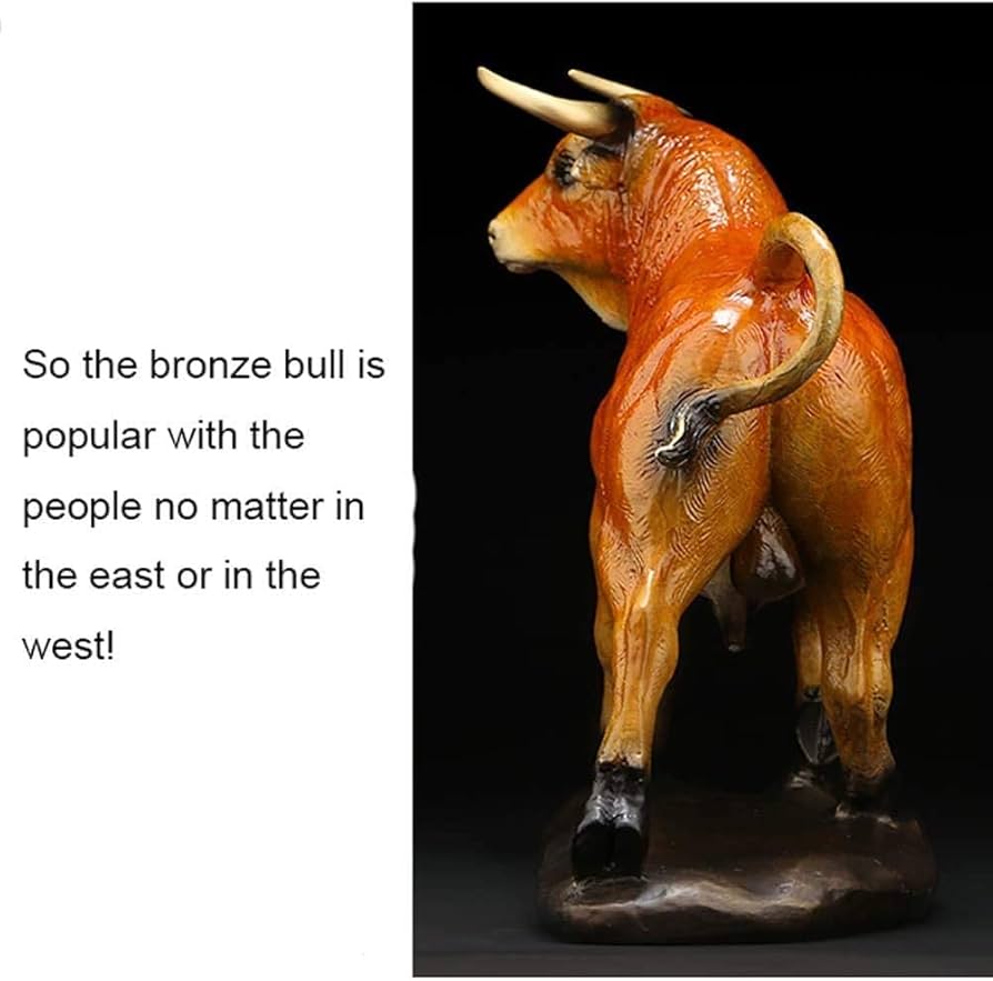 中国古美術・旧蔵チベット純銅親子牛の平安牛・純手作り・彩絵描金