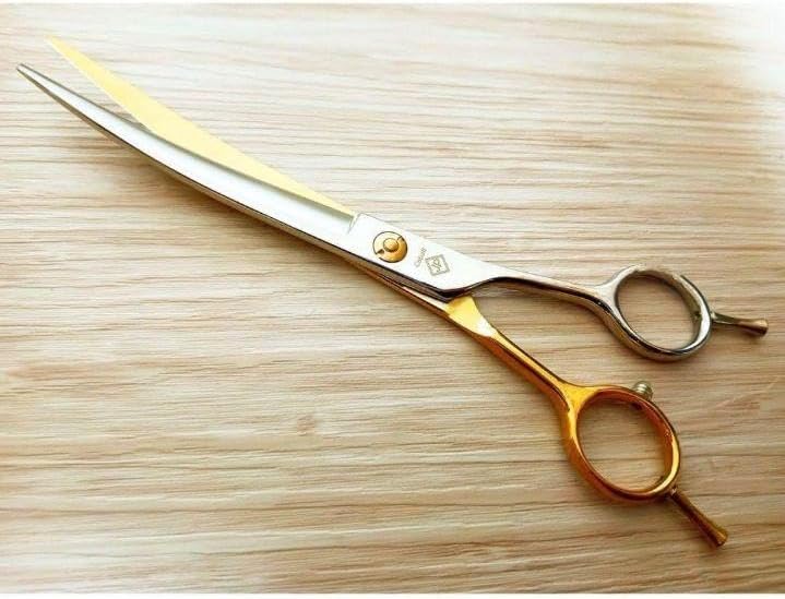 切れ味抜群プロ用カーブシザーペットセニングシザートリミングママ