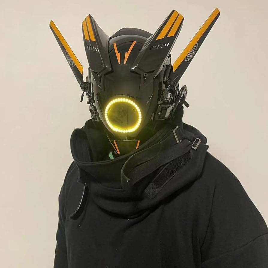 Amazon.co.jp: サイバーパンク マスク ヘルメット コスプレ小物 近未来