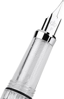 Amazon | 透明な万年筆 4ピース 透明軸 0.5mm Fポイント 文房具 日常