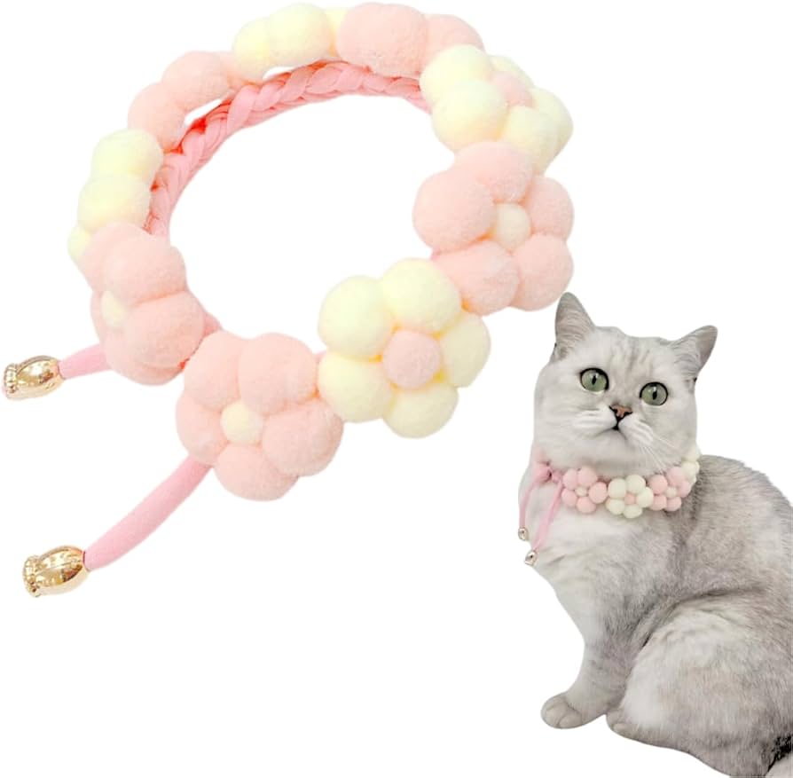 短毛シュシュ(ピンク②)わんちゃん猫ちゃん用