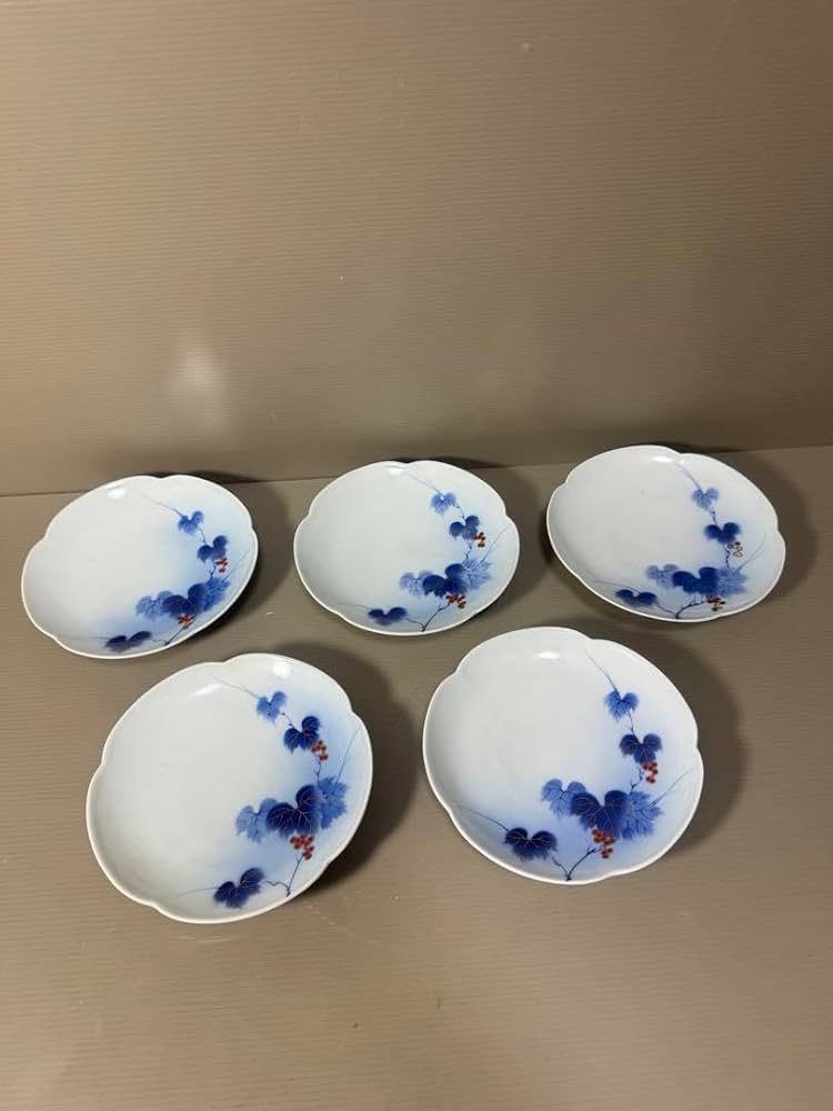 Amazon.co.jp: 2206 有田焼 芳祥堂特製 葡萄瑠璃 皿 5客 : ホーム