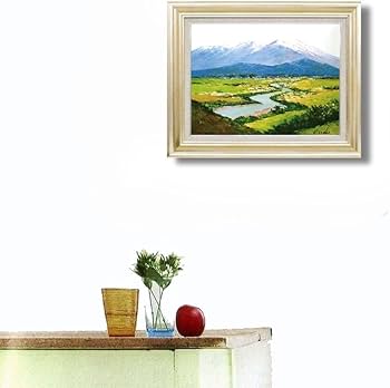 Amazon.co.jp: 遠藤勝 稲荷山より千曲川眺望 F10号 受注制作 油彩画