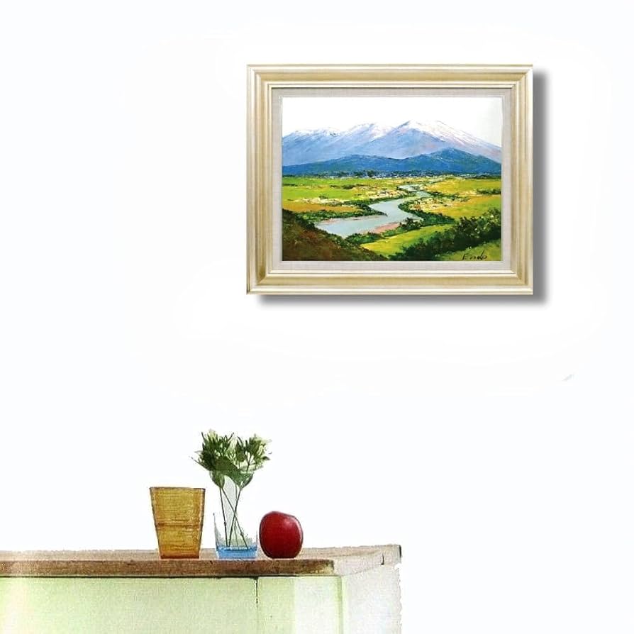 五月の空に想うF100油彩画 五月の空に想うF100