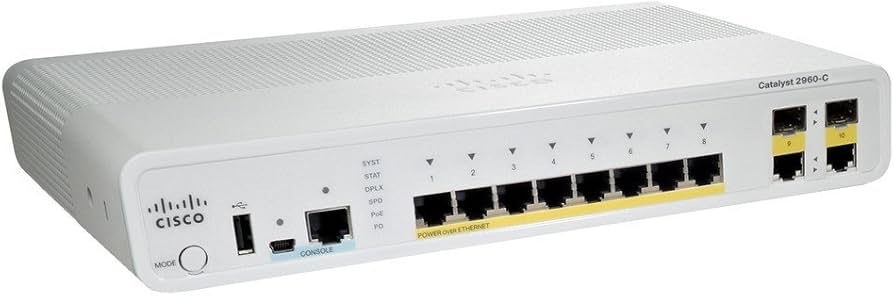 Amazon.com: Cisco Catalyst 2960C Switch 8 FE PoE 2 x Dual Uplink