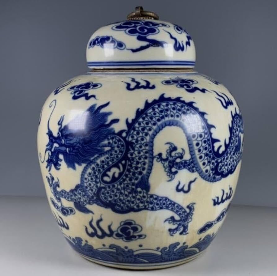 祖父蔵出品 中国 清時代 在銘手描き花瓶 美術品DE1033A6-3 祖父蔵出品