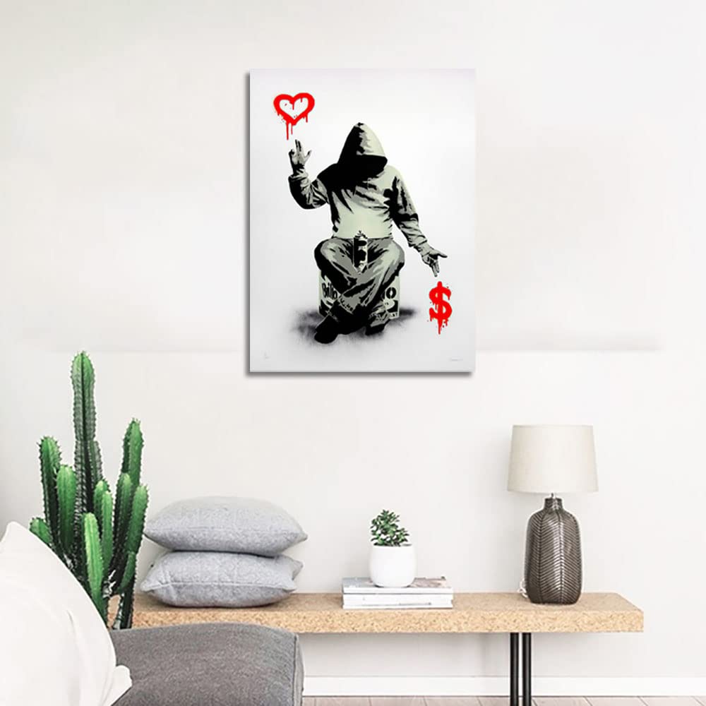 Amazon.co.jp: バンクシー 愛とお金 ポスター アートパネル キャンバス