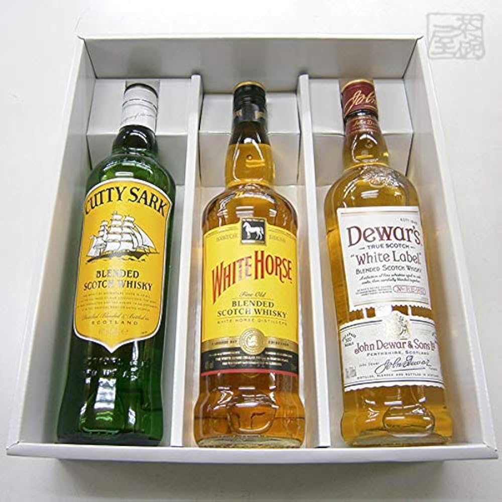 Amazon.co.jp: スコッチ ブレンデッドウイスキー 飲み比べ 3本セットA