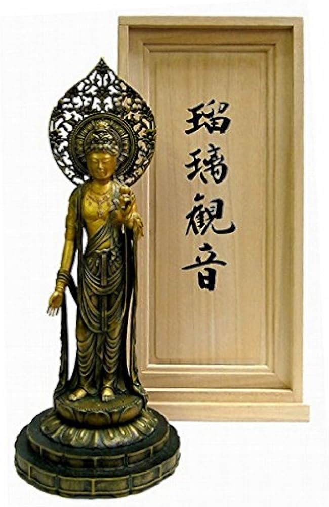 Amazon.co.jp: 松久宗琳『瑠璃観音』ブロンズ像 銅像 仏像 観音菩薩