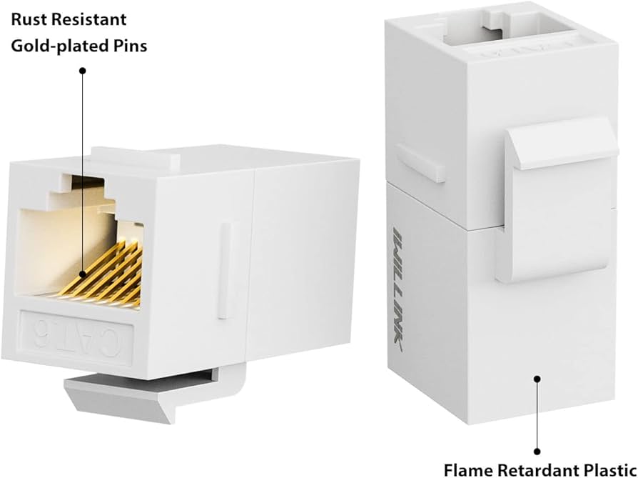 Amazon.co.jp: iwillink RJ45 Cat6 キーストーンカプラー 25個パック
