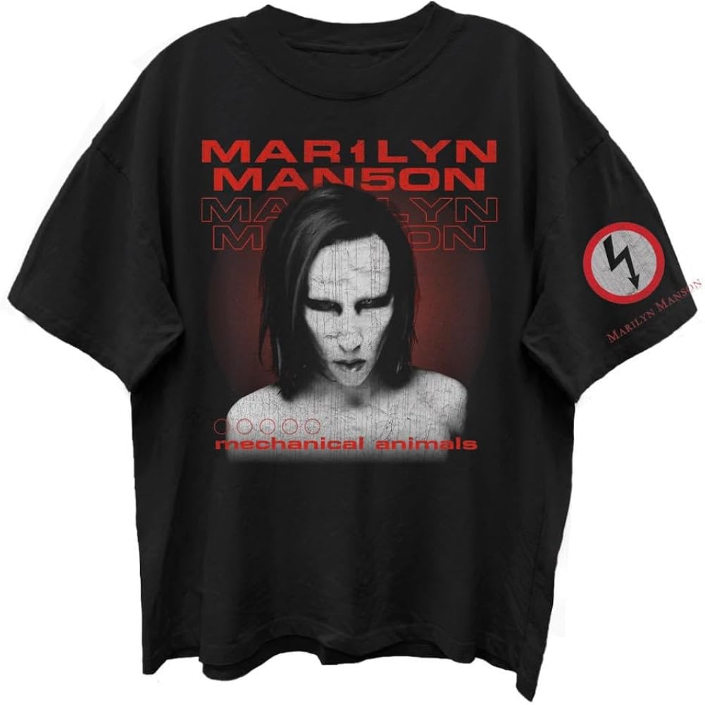 Amazon.com: Marilyn Manson T Shirt Mechanical Animal Adult Black