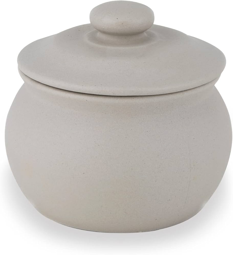 Amazon｜弥満丈製陶所欅窯 ふた付かめ (無釉 - 3合 / 540ml) 甕 壺