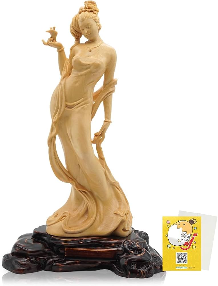 Amazon.co.jp: マックスコスメジャパン 女性像 木彫り 置物 楊貴妃 酔