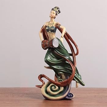 Amazon.co.jp: 置物 中国女性 敦煌 飛天 キレイな天女 芸術的 (腰鼓