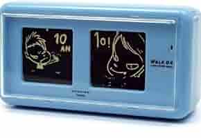 奈良美智 パタパタクロック フリップクロック WALK ON ブルー 【公式通販】